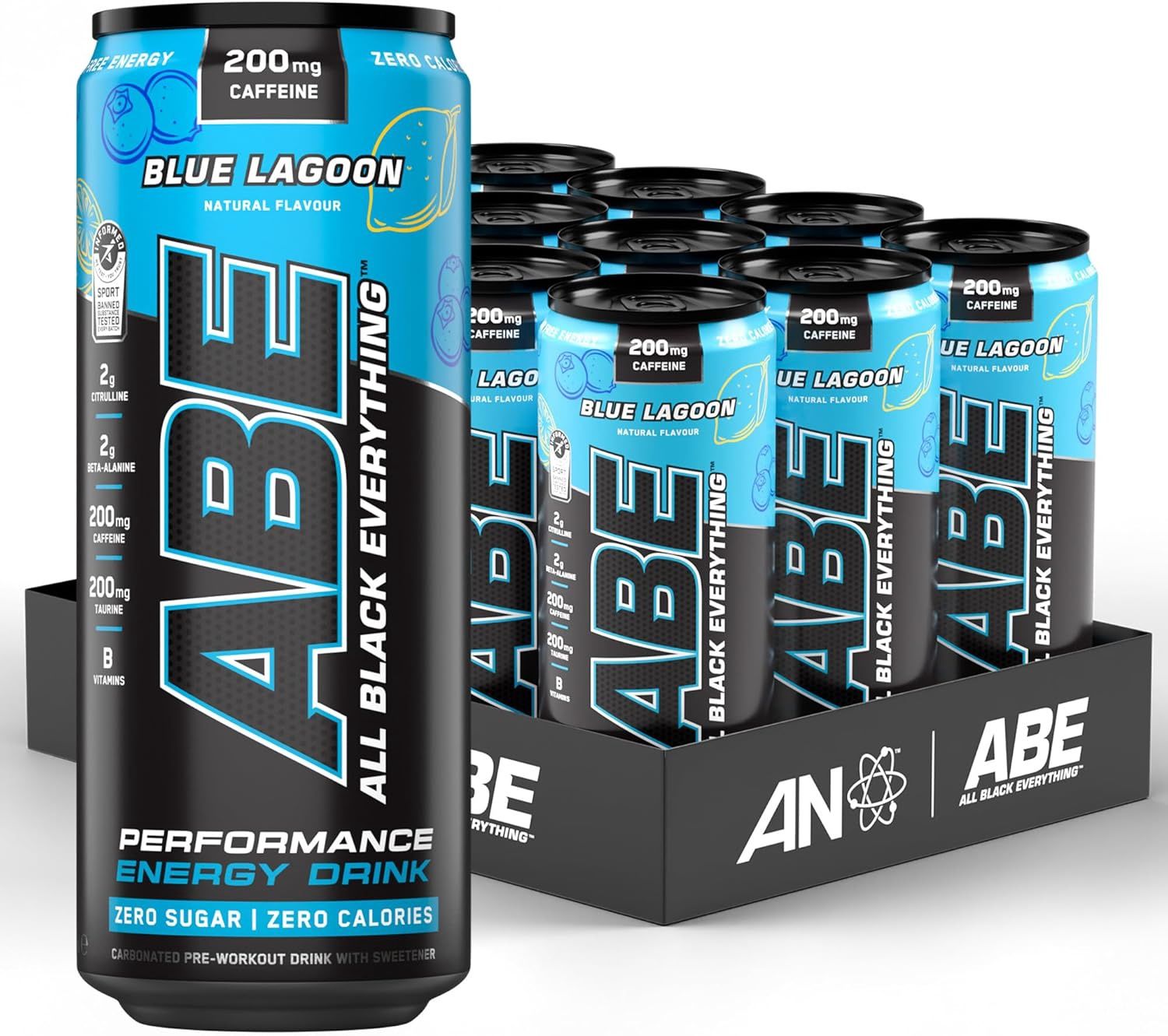 ABE Performance Energy Drink 330ml ABE Performance Energy Drink 330ml, Flavour: Blue Lagoon