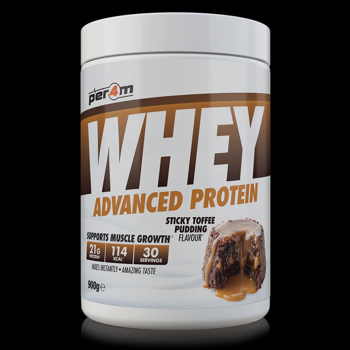 Per4m Whey Advanced Protein 900g, Flavour: Sticky Toffee Pudding
