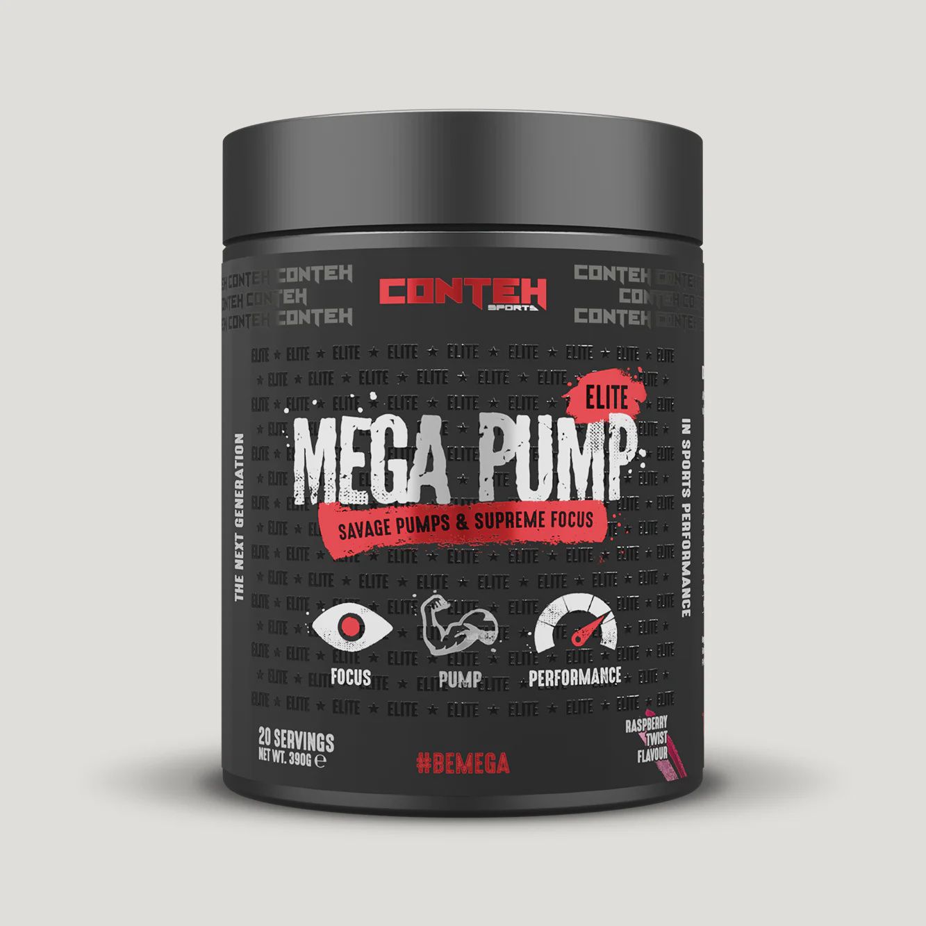 Conteh Sports Mega Pump Elite 390g Conteh Sports Mega Pump Elite 390g, Flavour: Raspberry Twist