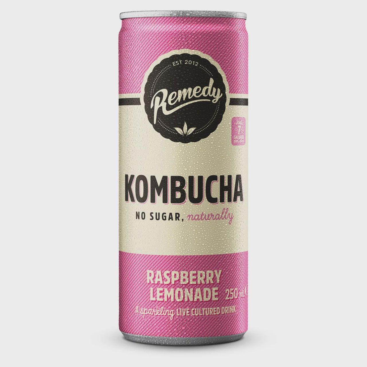Remedy Kombucha 250ml, Flavour: Raspberry Lemonade