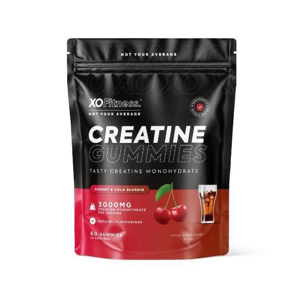 XO Fitness XO Creatine Gummies Dual Flavour 60 Gummies XO Fitness XO Creatine Gummies Dual Flavour 60 Gummies, Flavour: Cherry & Cola