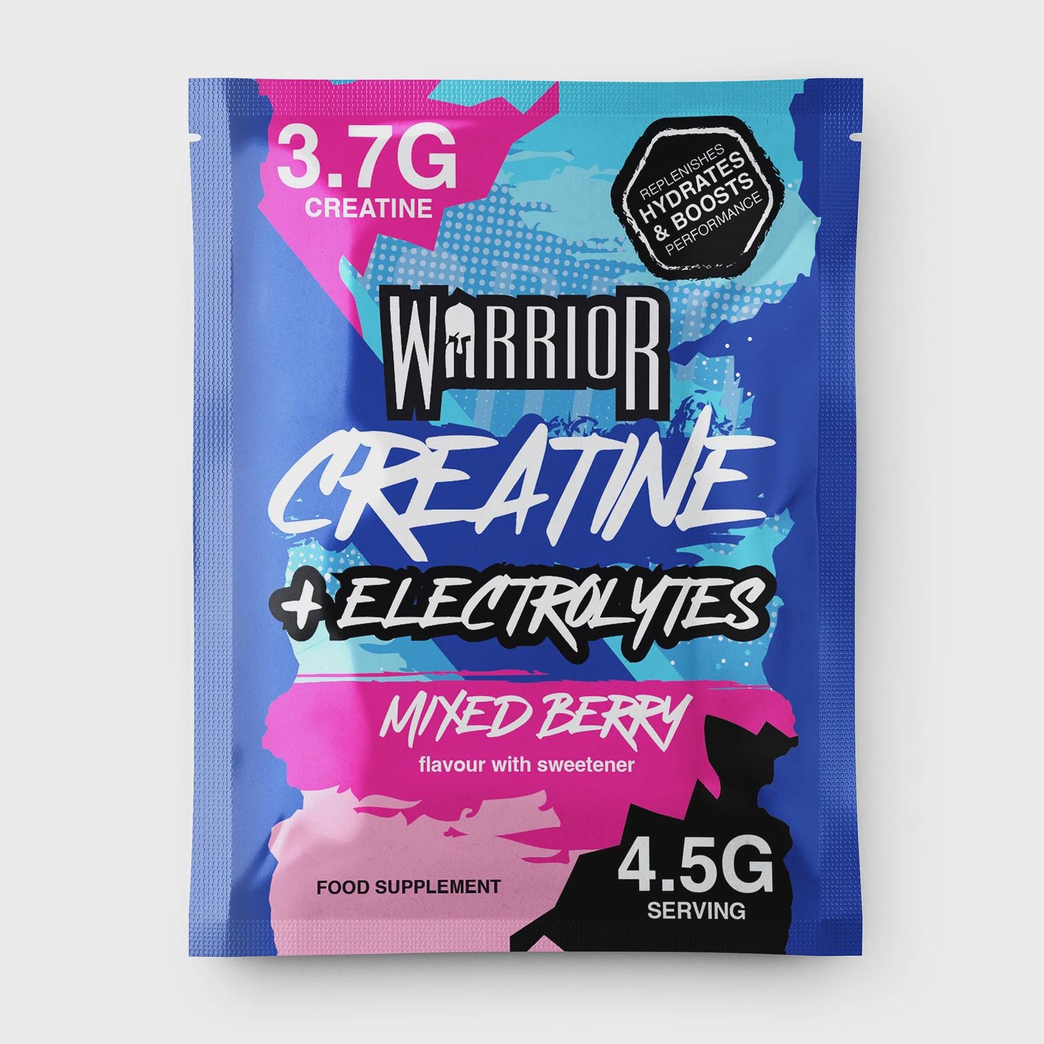Warrior Creatine & Electrolytes Sample Serving Sachet, Flavour: Mixed Berry