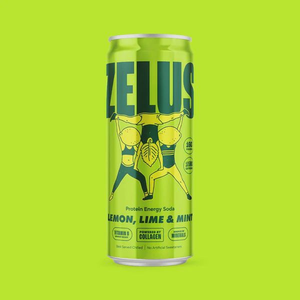 Zelus Sparkling Protein Drink 330ml, Flavour: Lemon, Lime & Mint