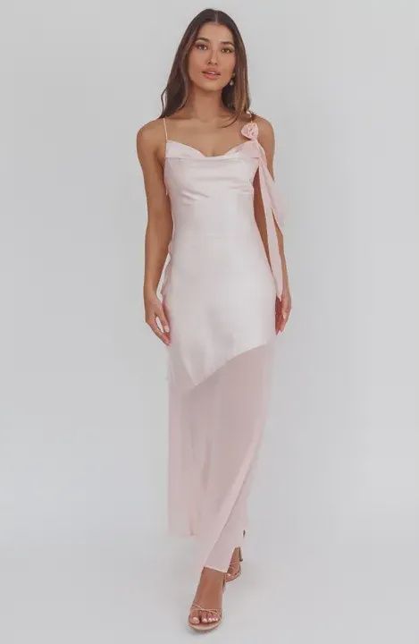 Blush Rose Buds Maxi Dress