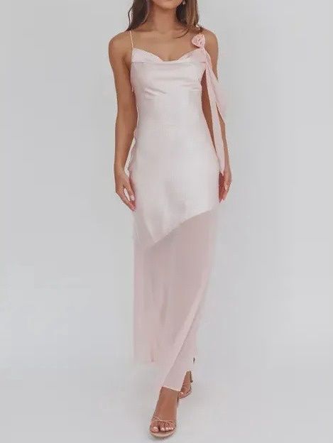 Blush Rose Buds Maxi Dress