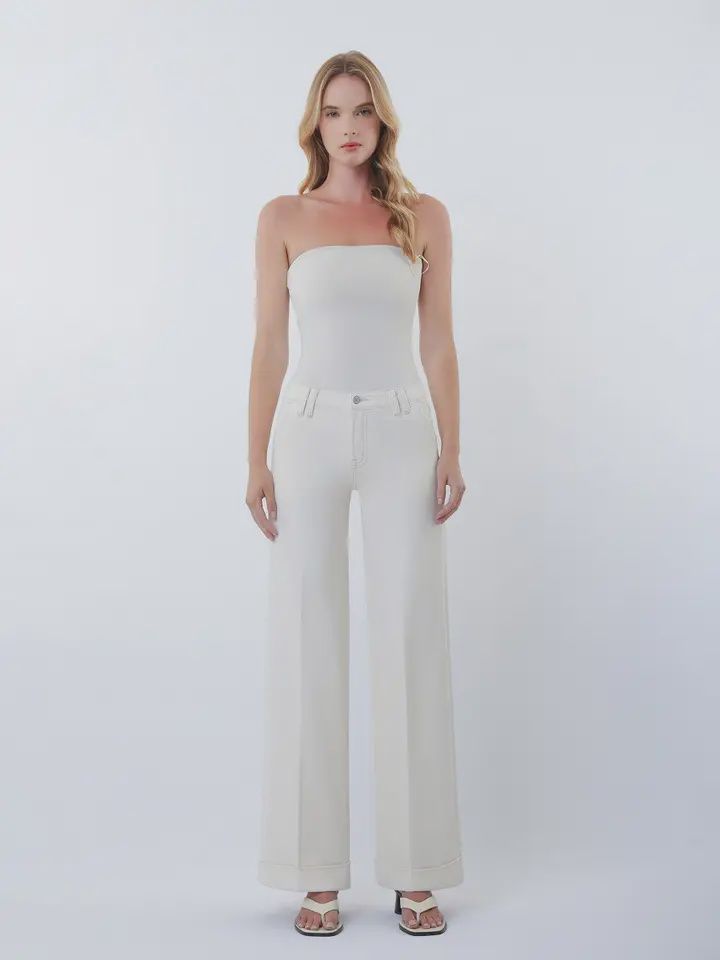 Ecru Trouser Jeans Mid Rise