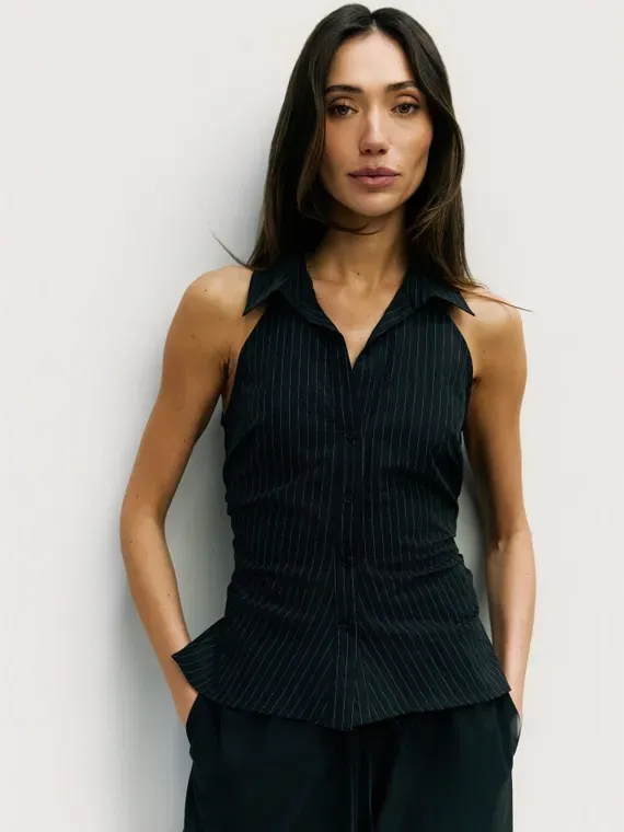 Delaney Tuxedo Halter Top