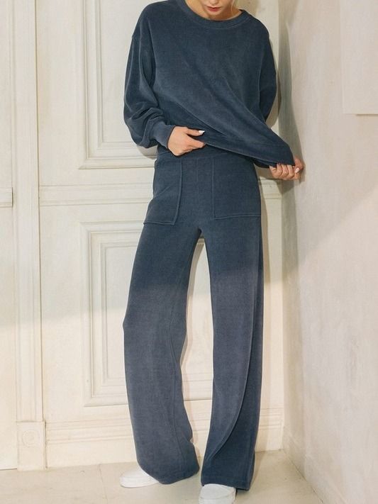 Comfy Corduroy Sweatpants Blue