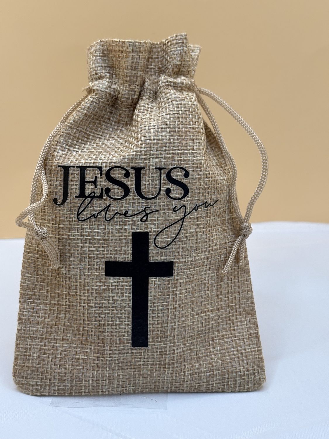 Gift Bag - Canvas 5 x 7  "Jesus Loves You"