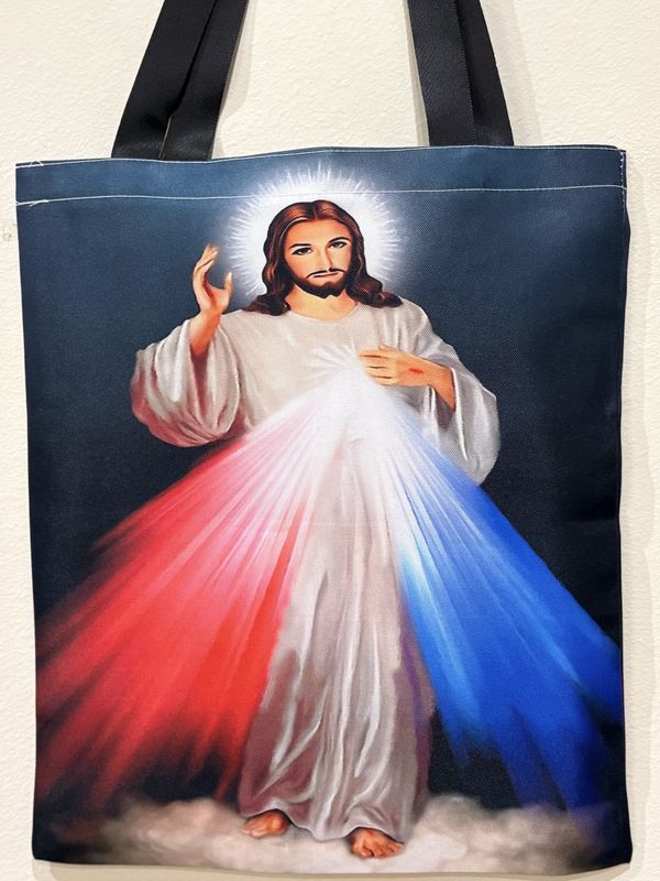 Tote Bags Canvas with  Sacred Heart of Jesus