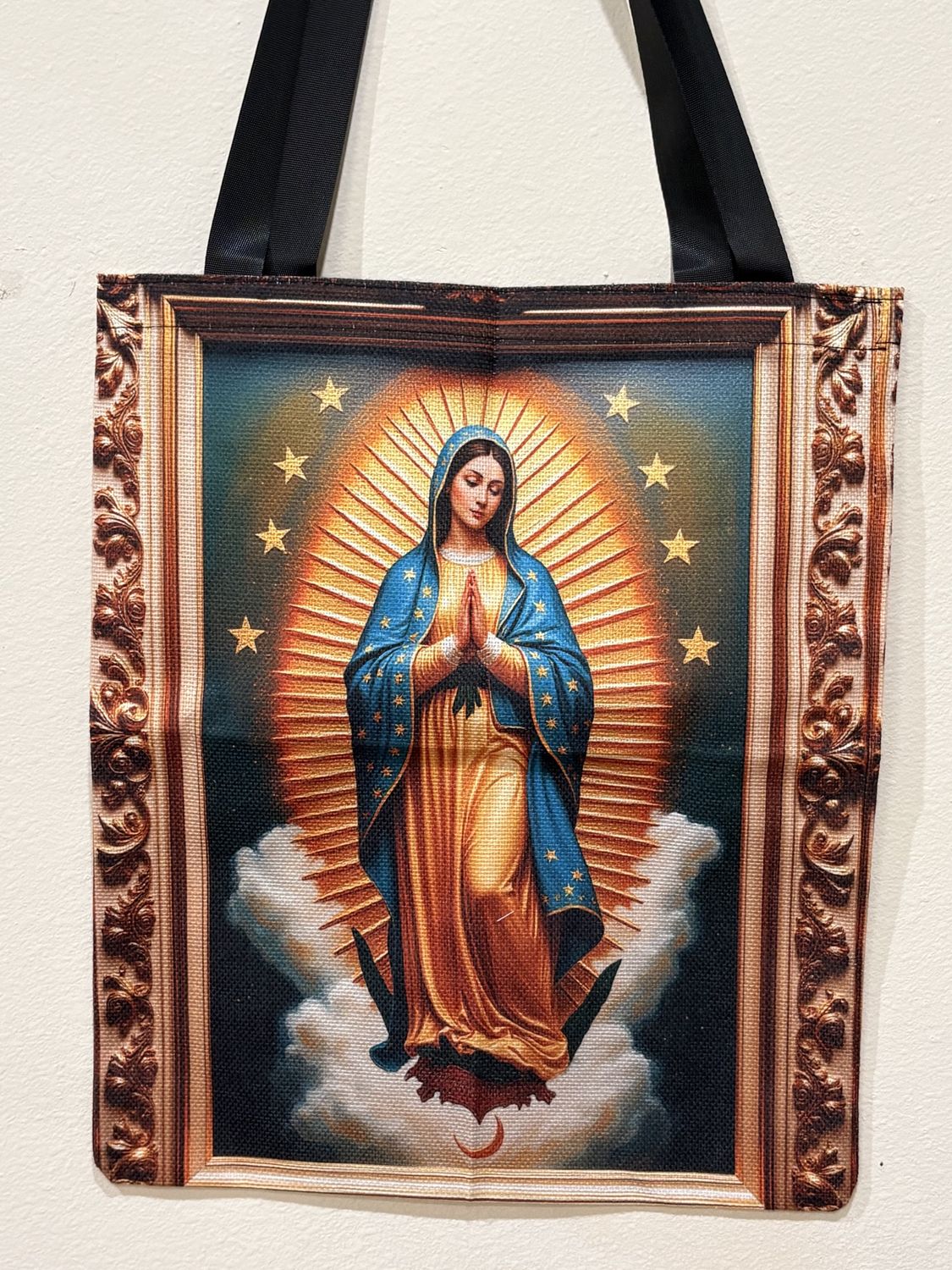 Tote Bags Canvas with Our Lady of Guadalupe