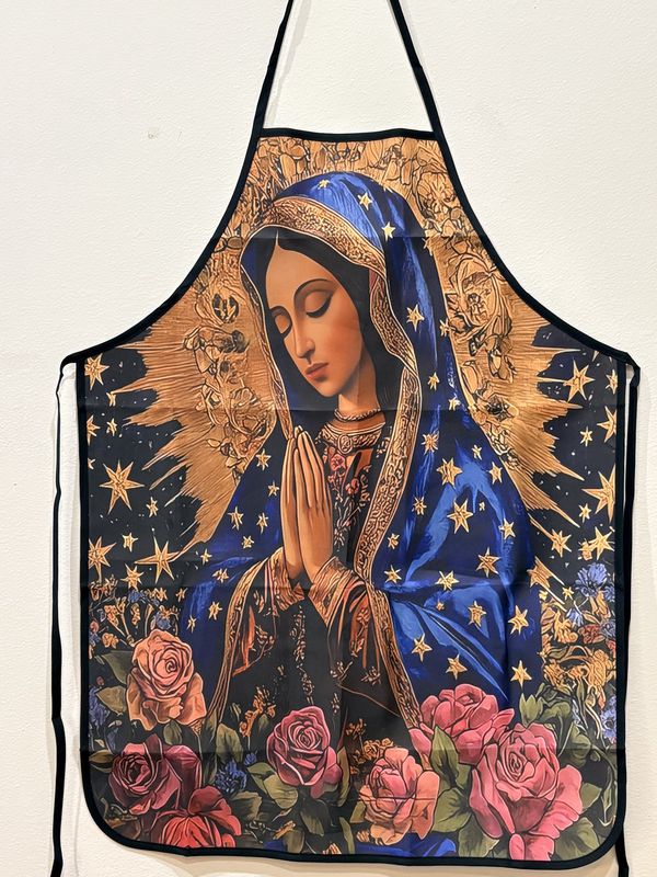 Apron with Our Lady of Guadalupe Floral