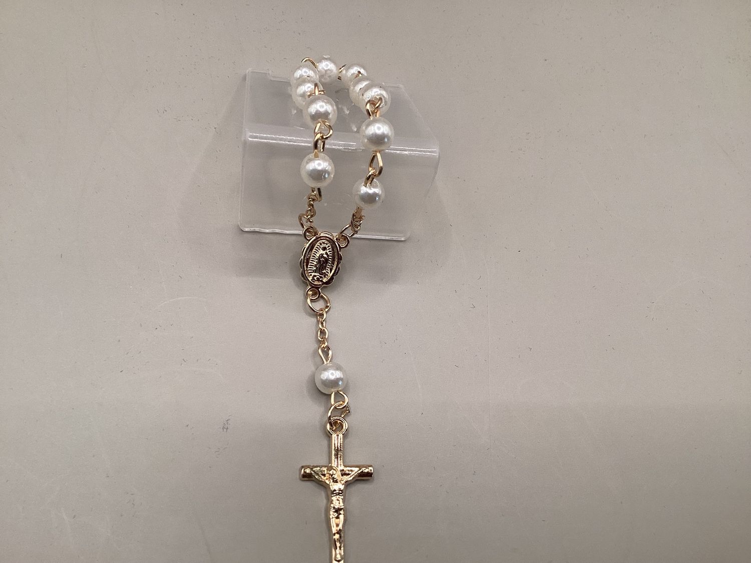 Rosary One Decade Pearl/ Gold