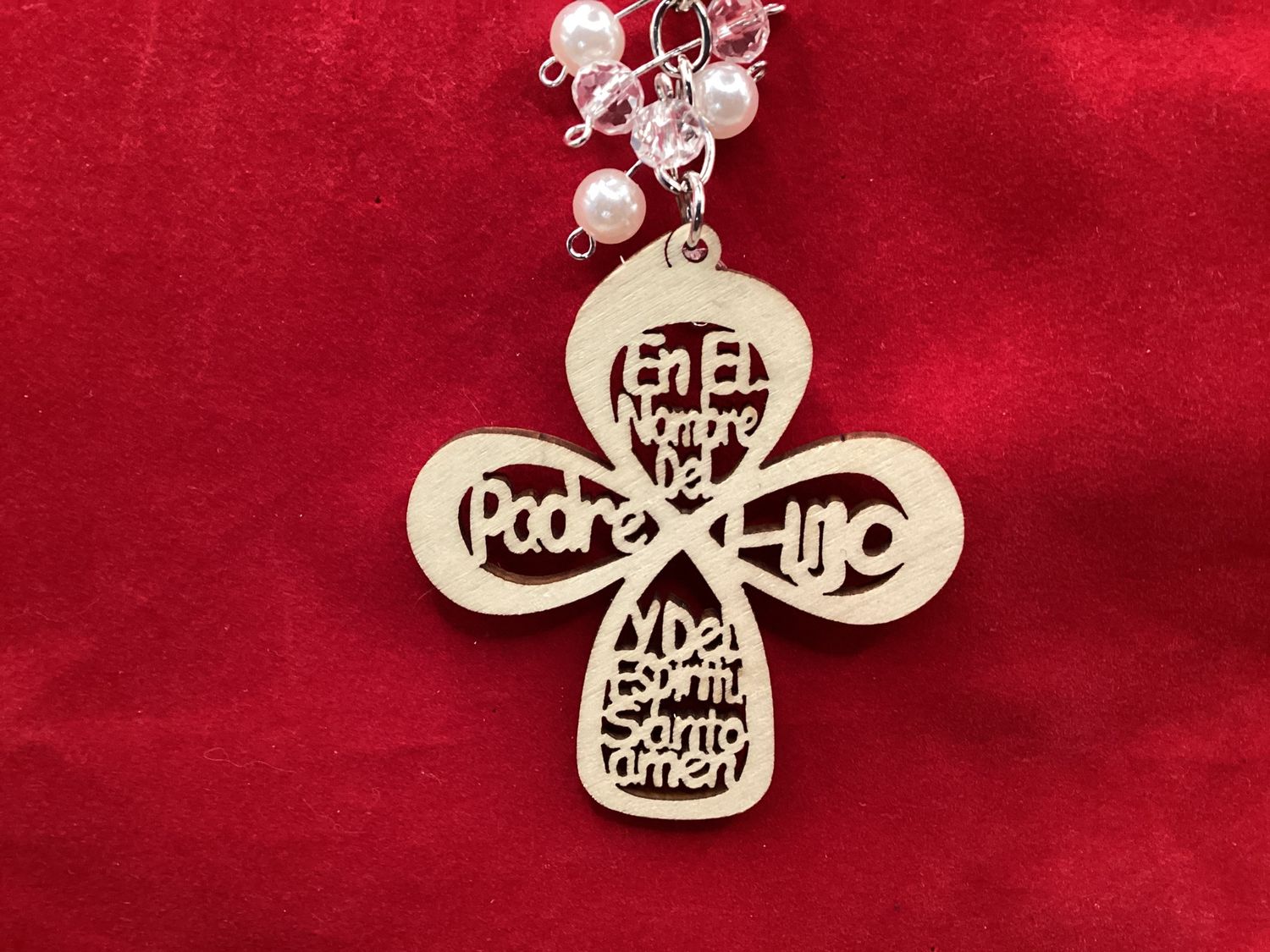 Auto accessory Cross Wood cutout