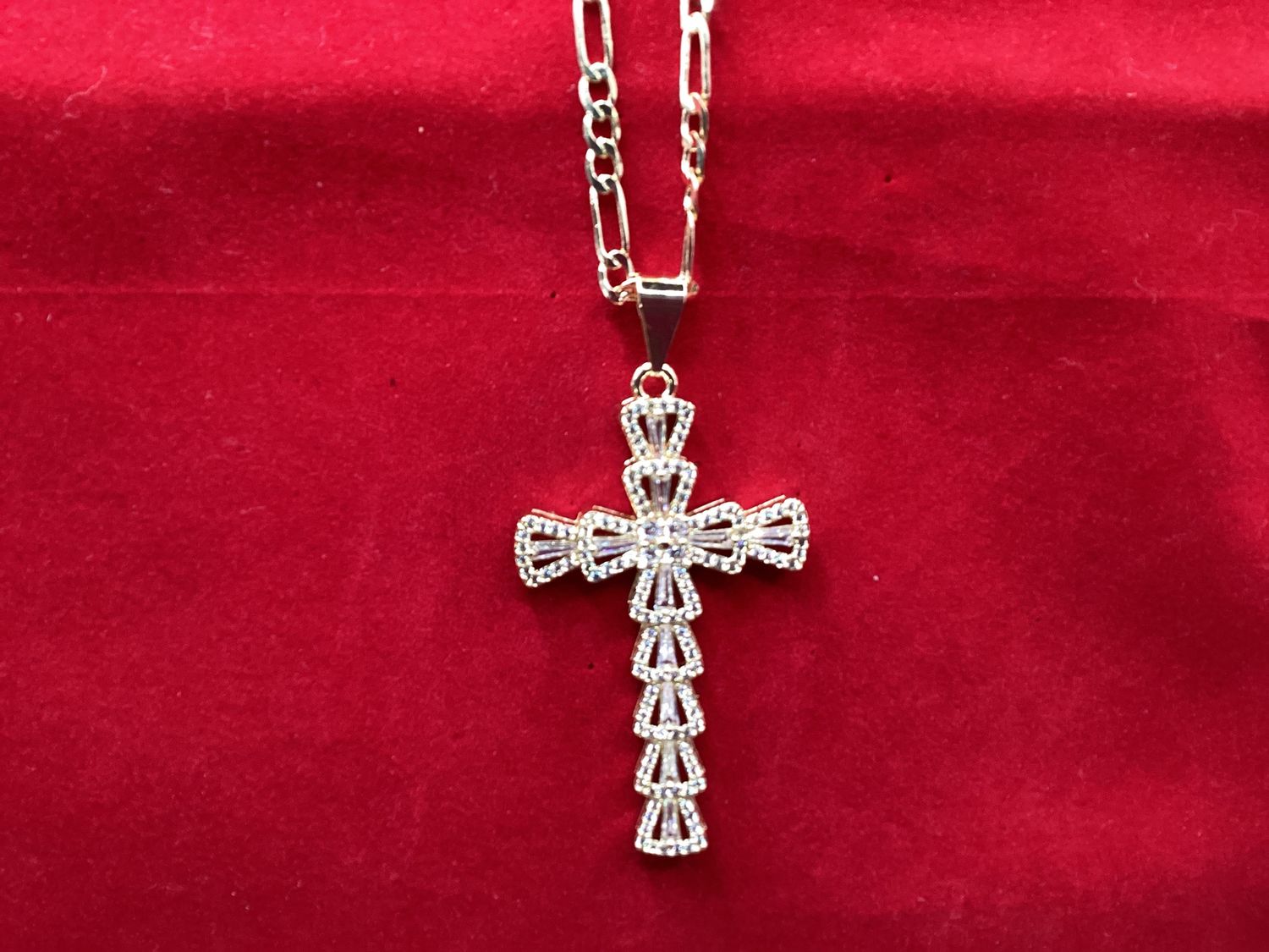 Necklace Geometric cross Gold