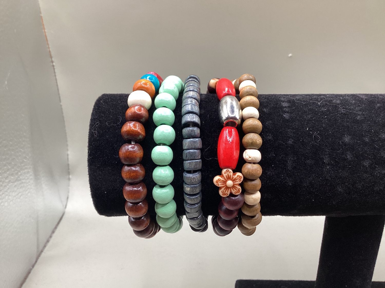 Boho Layering beaded sets of 5 bracelets