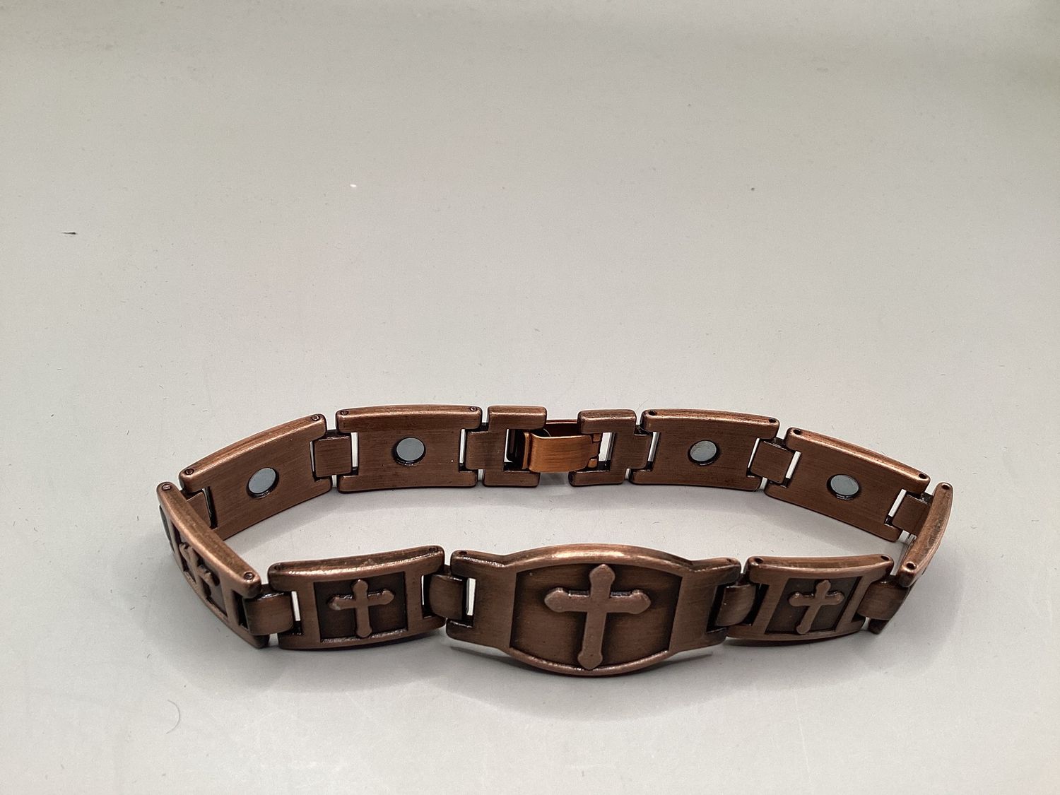 Magnetic Copper with Cross Bracelet