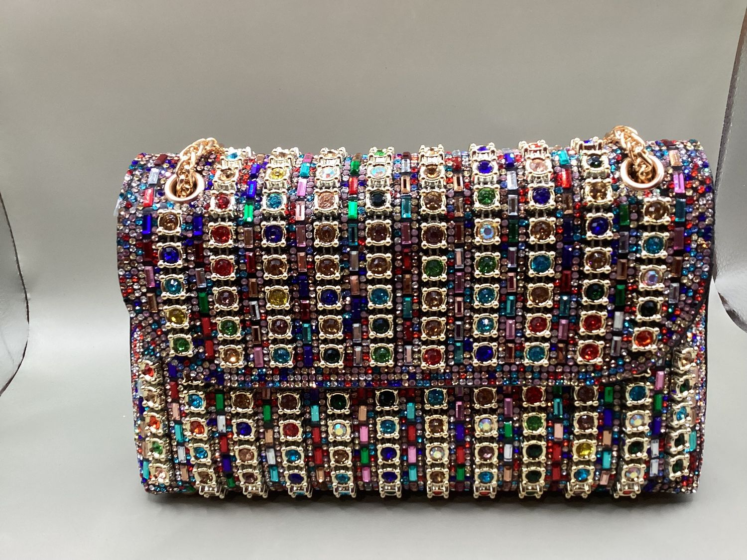 Evening Clutch Multi colored Stones