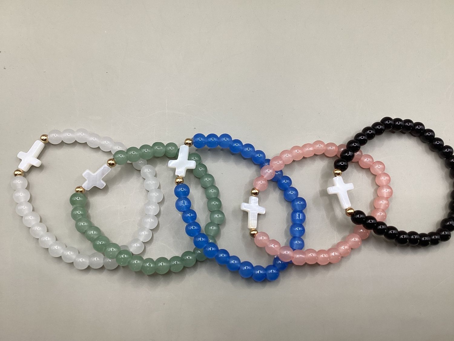 Stretcy bracelets in various colors
