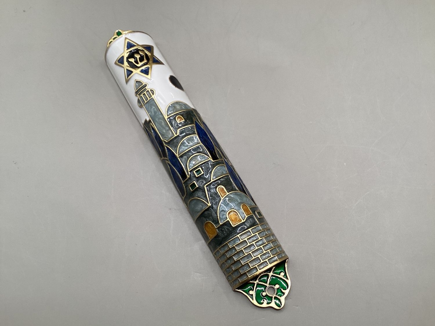 Decorative Mezuzah case with Star of David,  Jerusalem