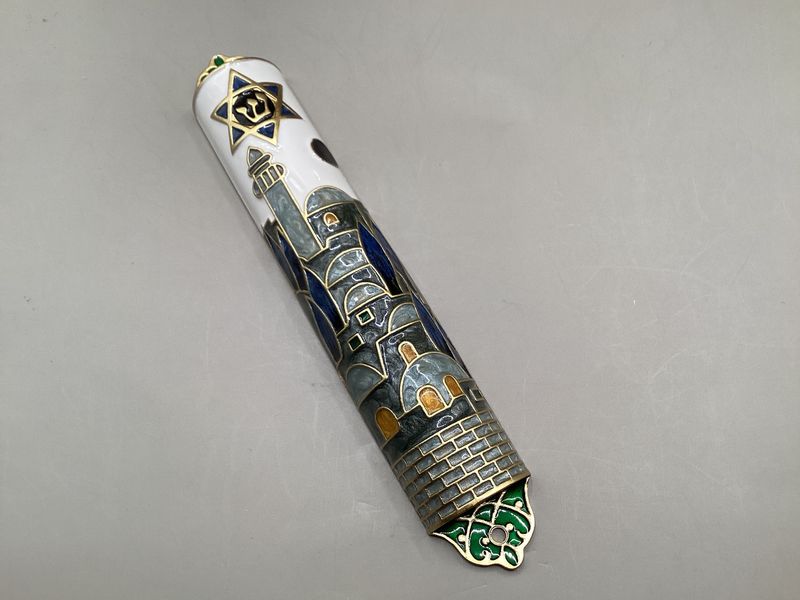 Decorative Mezuzah case with Star of David,  Jerusalem