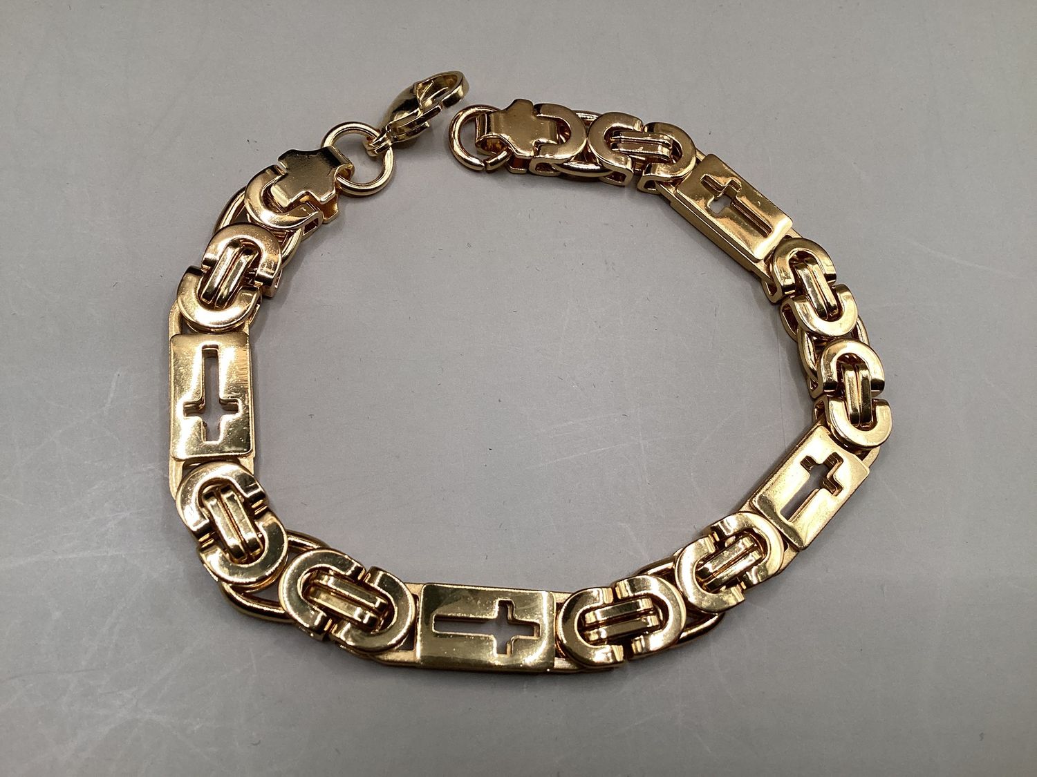 Gold-tone Cross link Faith bracelet