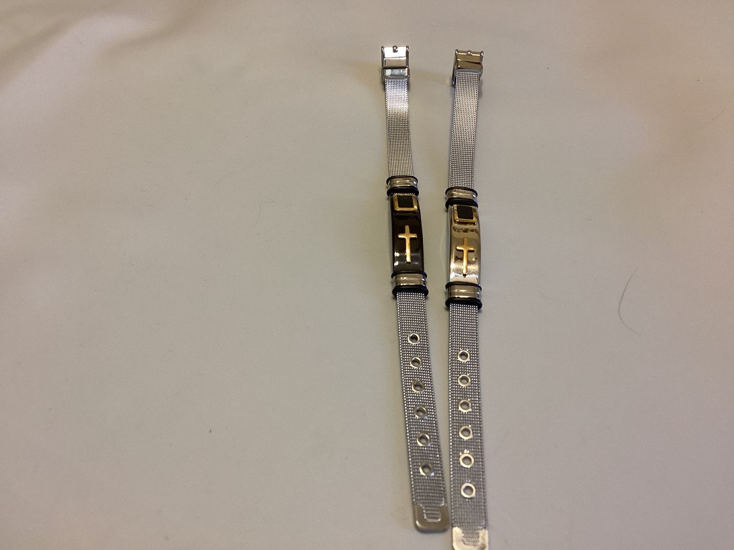 Men’s stainless steel Cross bracelet