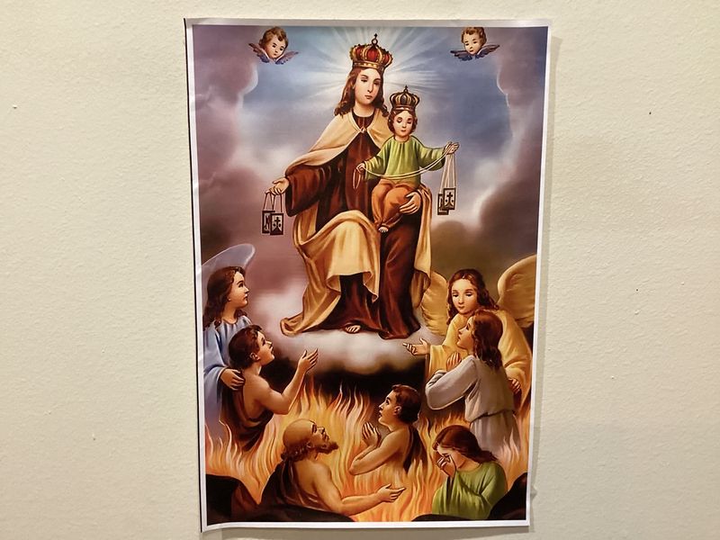 Our Lady of Mount Carmel scapular promised devotional print