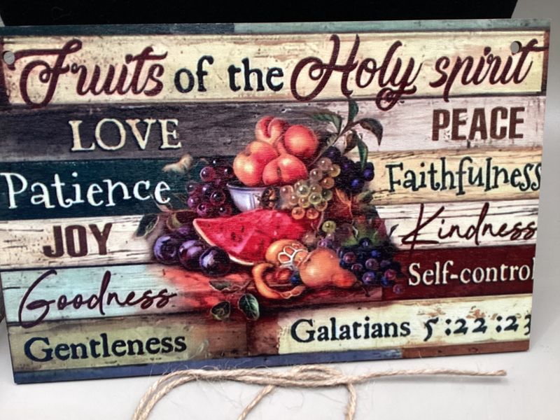 “ Fruits of the Holy Spirit” Christian Wall plaque Galatians 5:22-23
