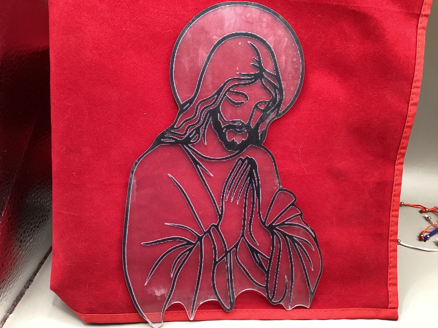 Jesus Praying Acrylic Cutout Christian Devotion Display