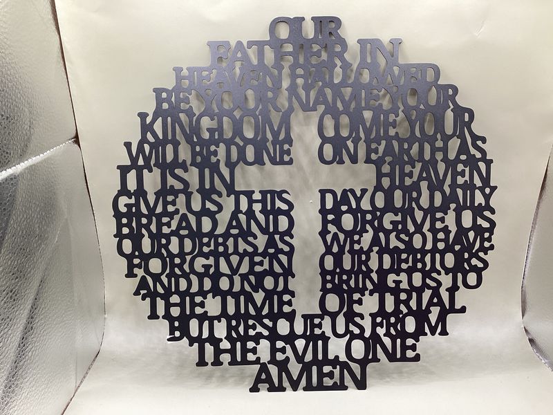 The Lord’s Prayer Metal Wall Art
