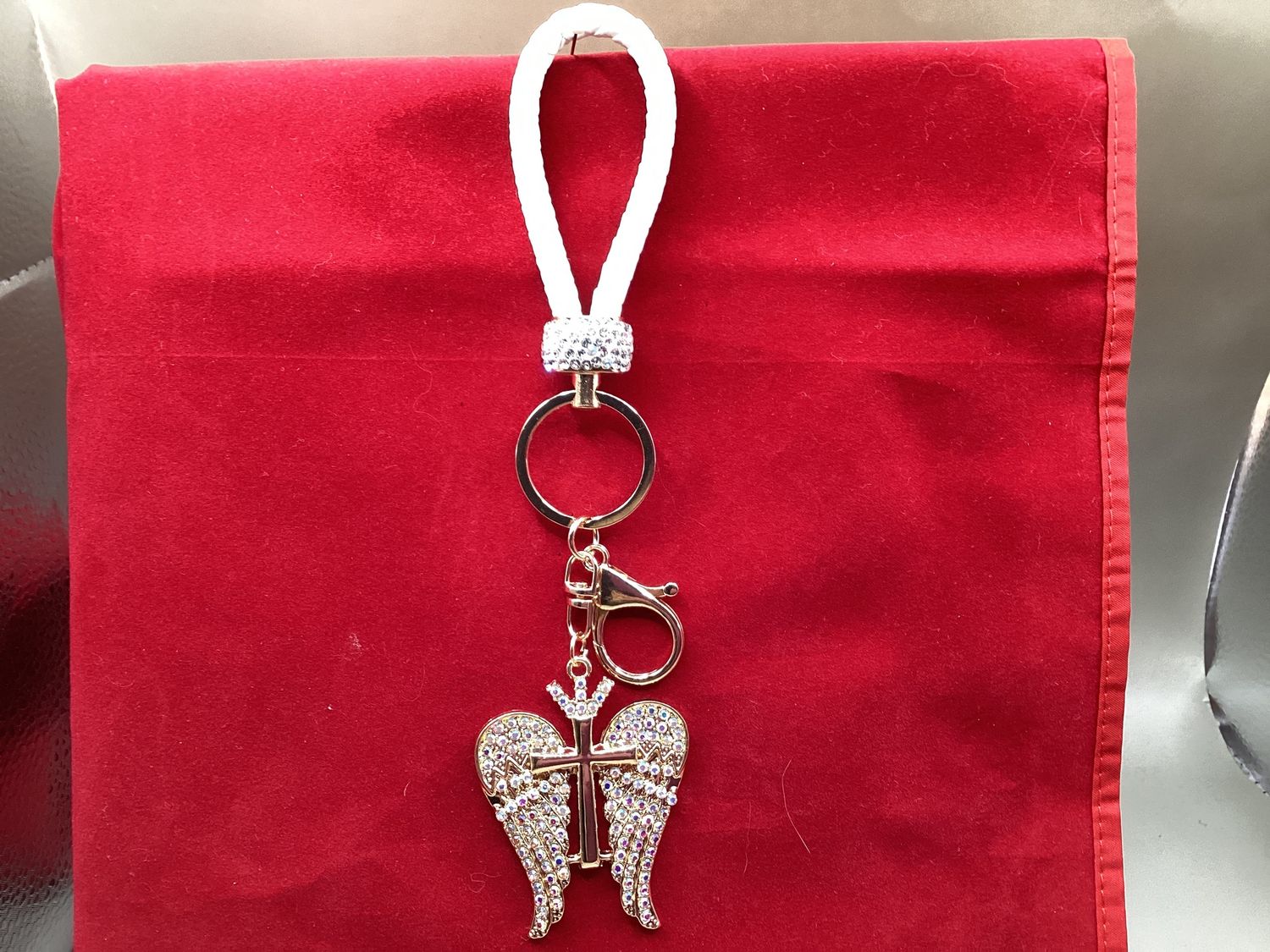 Key Chain Lanyard with Angel Wings