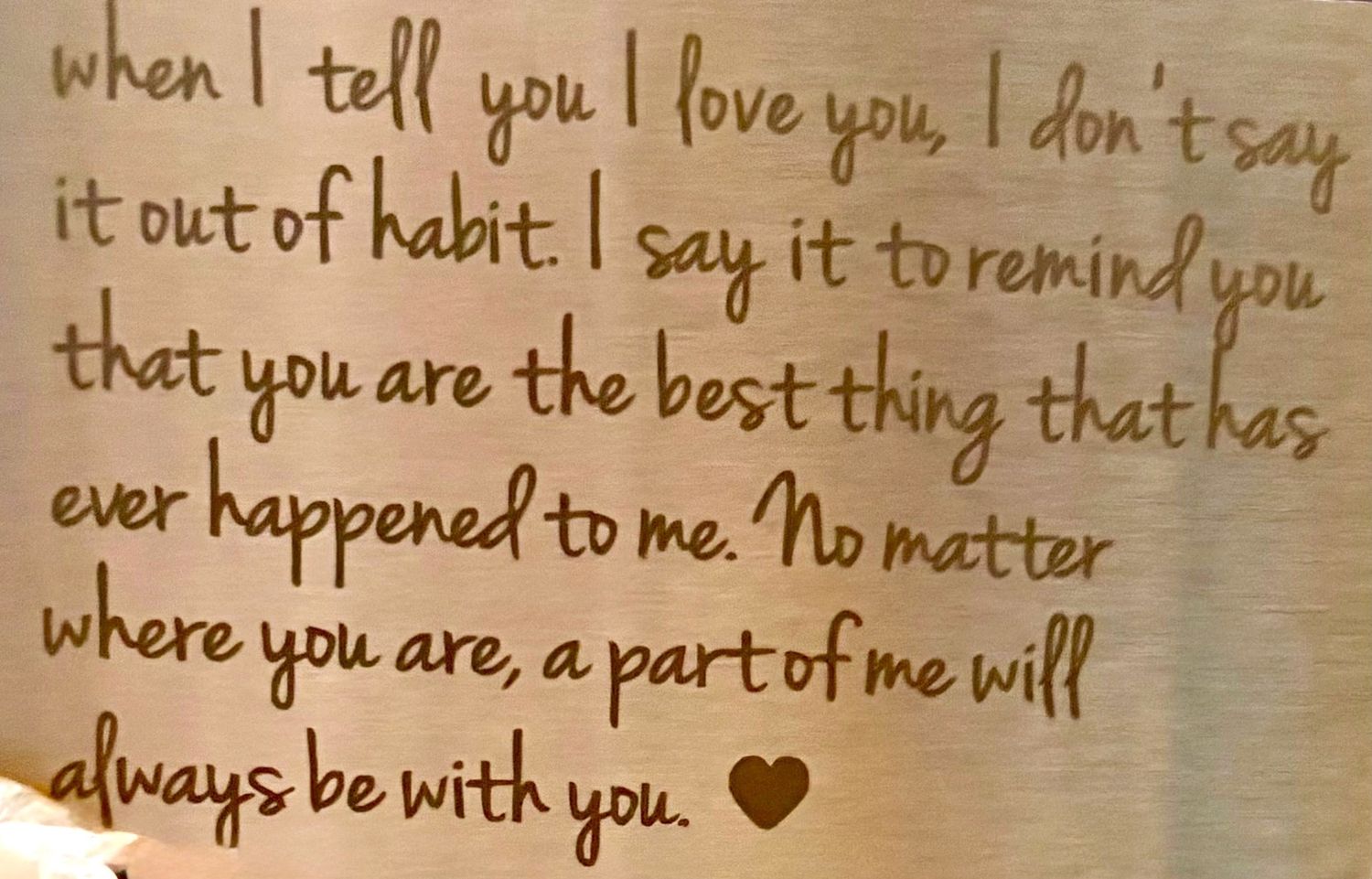 Metal “ I Love You” Sentiment Card