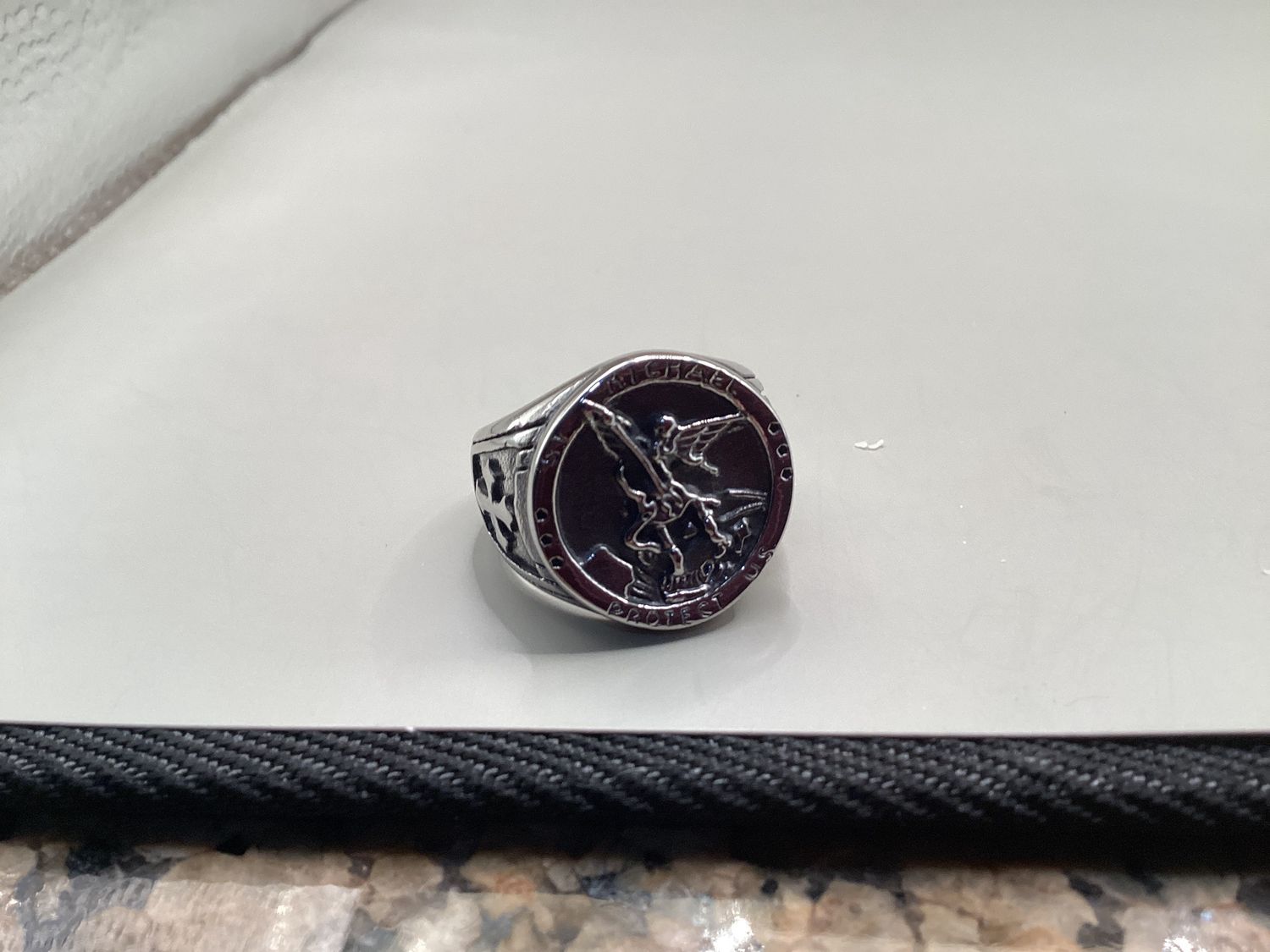 Saint Michael the Archangel “Protect Us” Ring