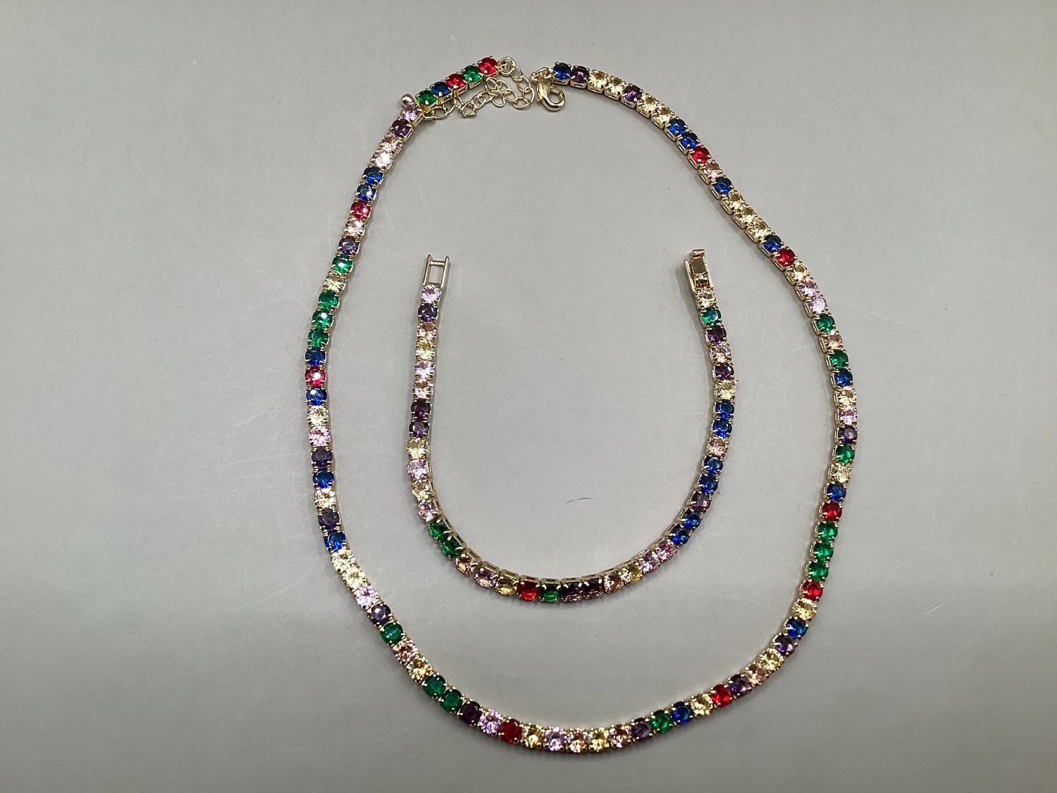 Multicolor Necklace/ Bracelet Set