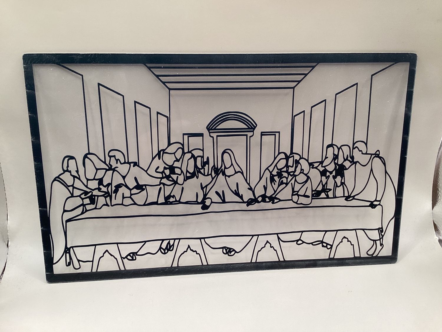 The Last Supper Modern Line Art Metal Wall Decor.