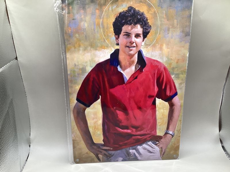 St Carlos Acutis Metal Wall Art