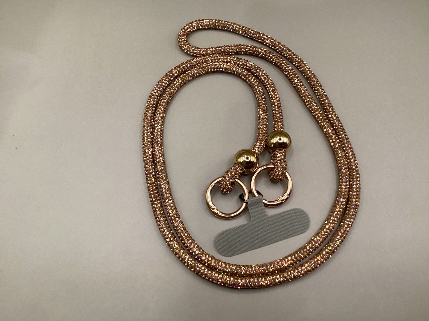 Sparkling Rose Gold Lanyard