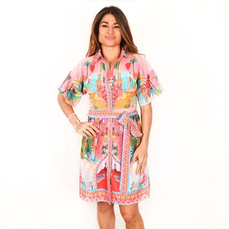 Portofino "Sage" Midi Dress