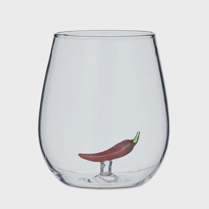 Chilli Glass Tumbler 8.5x10cm