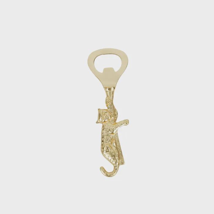 Leo Metal Bottle Opener Gold