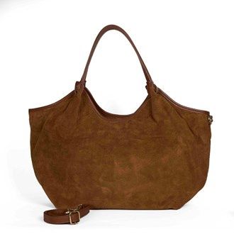 HECTOR Small Handbag, Colour: Camel Suede