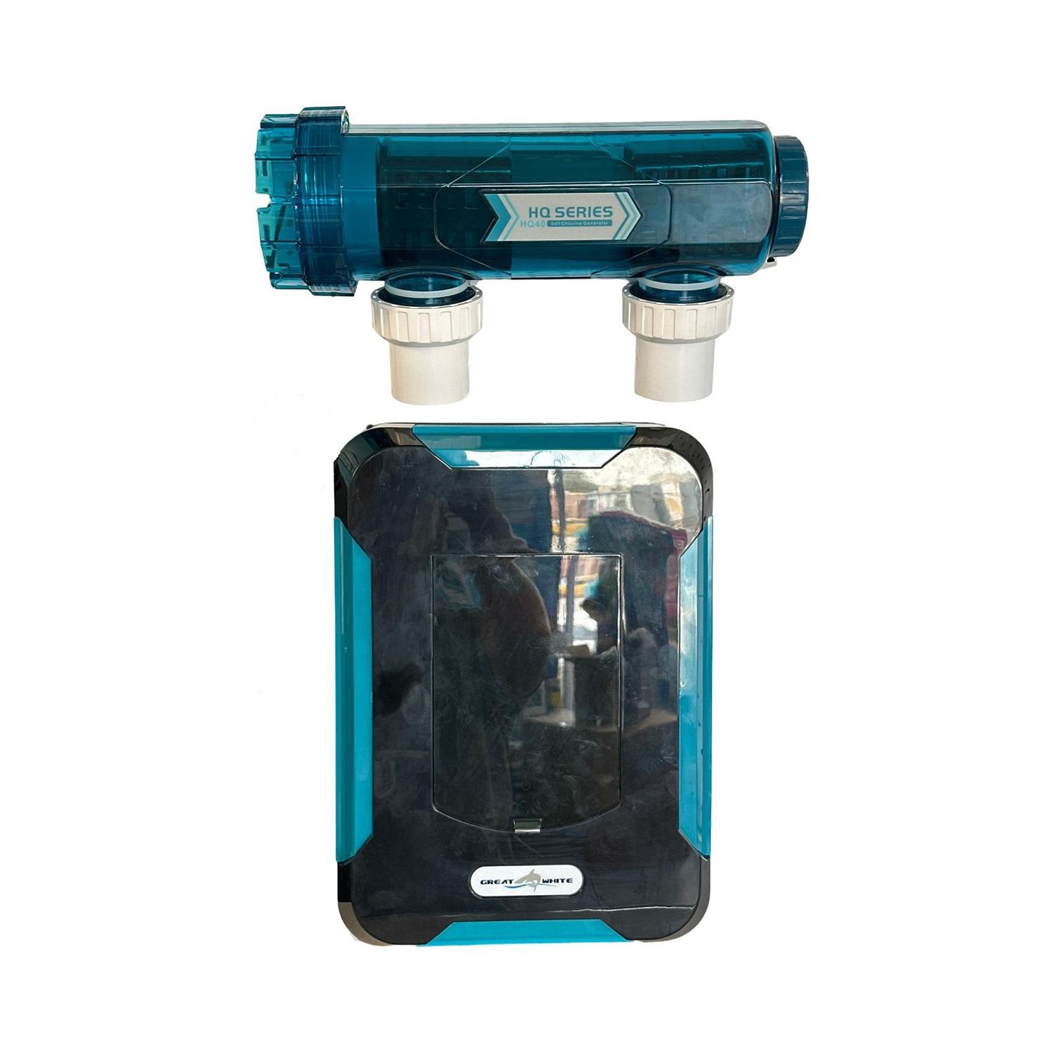 Salt Chlorinator - Great White HQ Series #HQ40, Chlorine Output 33g/hour c/w timer for pump and underwater light