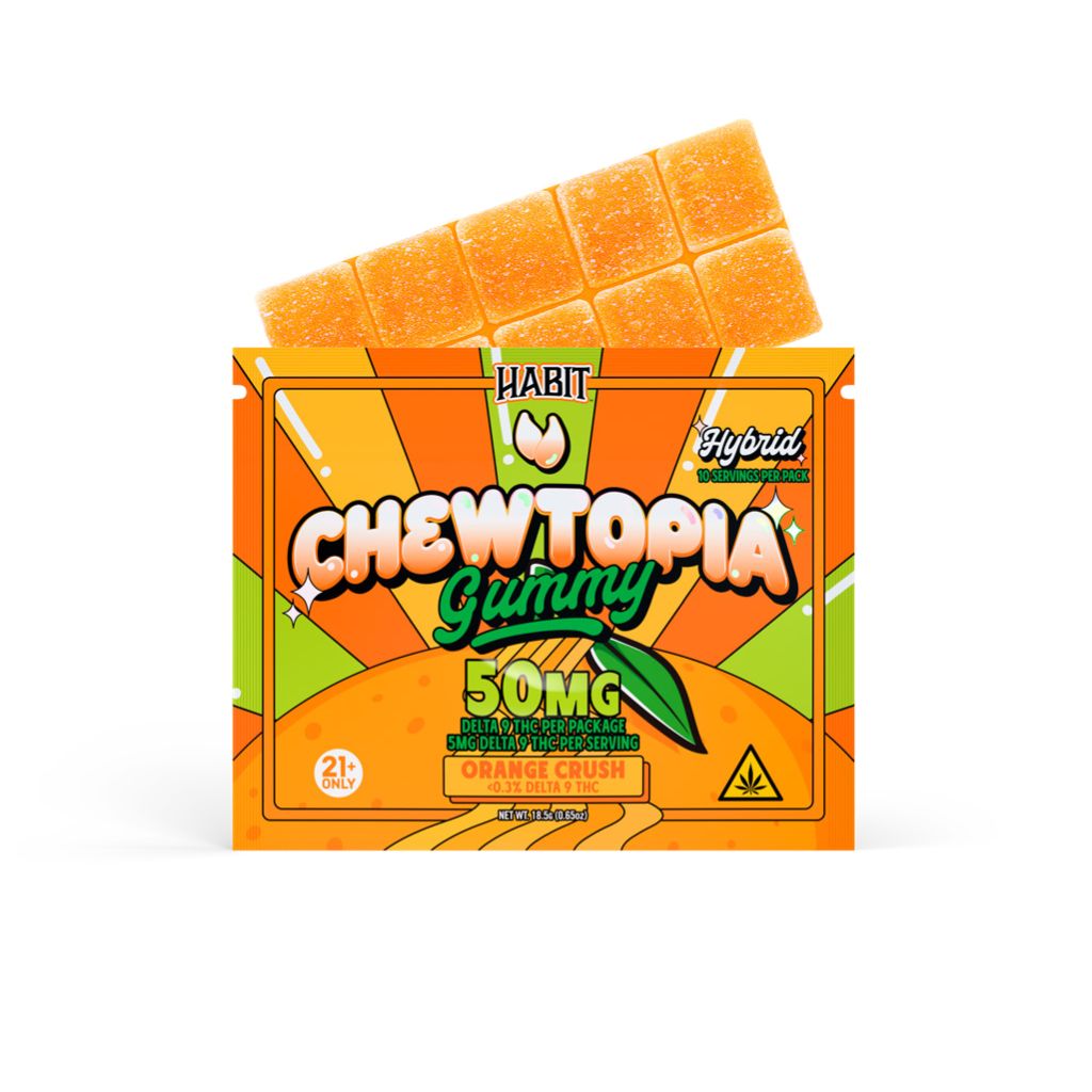 Orange Crush Chewtopia Gummy | 50mg THC - Hybrid