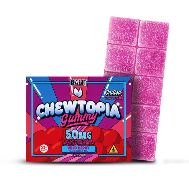 Wild Berry Chewtopia Gummy | 50mg THC - Indica