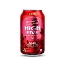 Strawberry Lemonade High Five | 5mg D9 THC Soda
