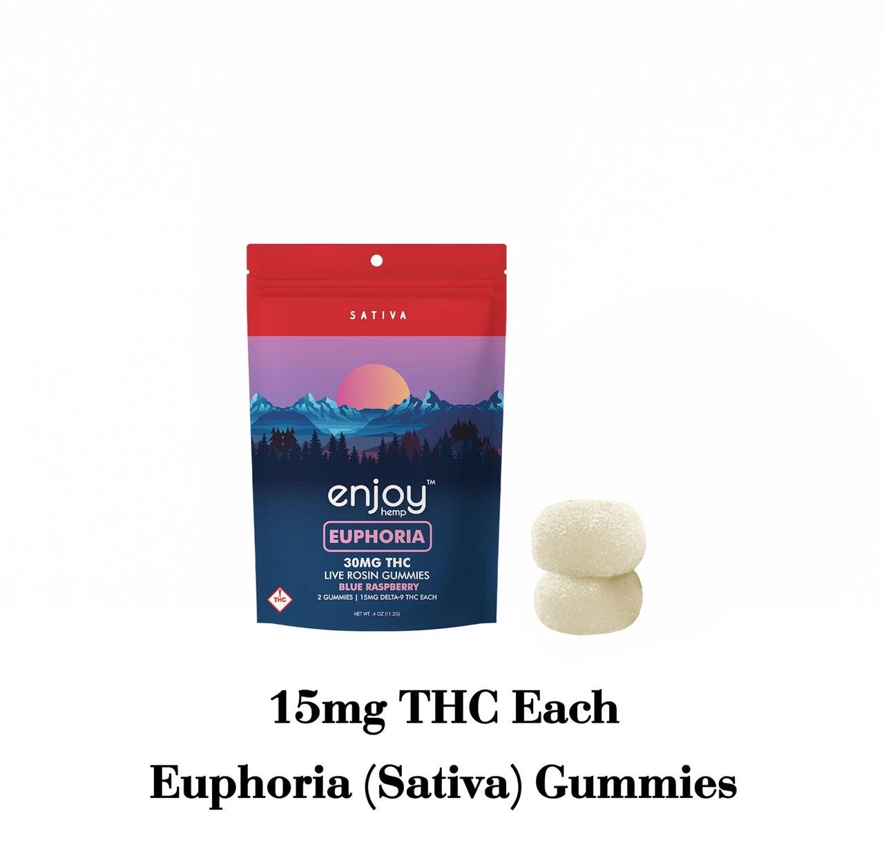 2pk - Euphoria Sativa Gummies - 30mg THC