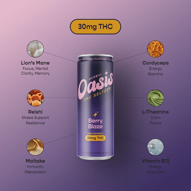 Oasis Berry Blaze - 30mg THC