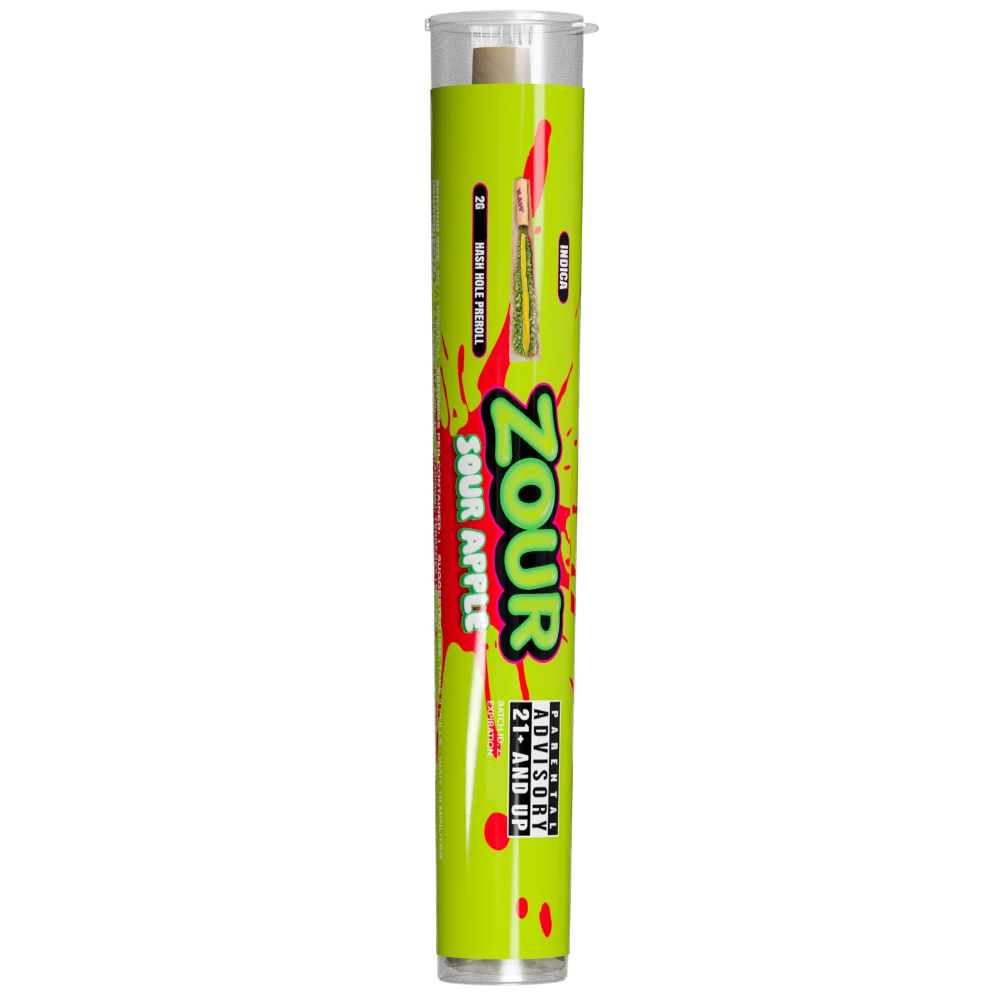 Sour Apple - 2g Hashhole Preroll - Indica