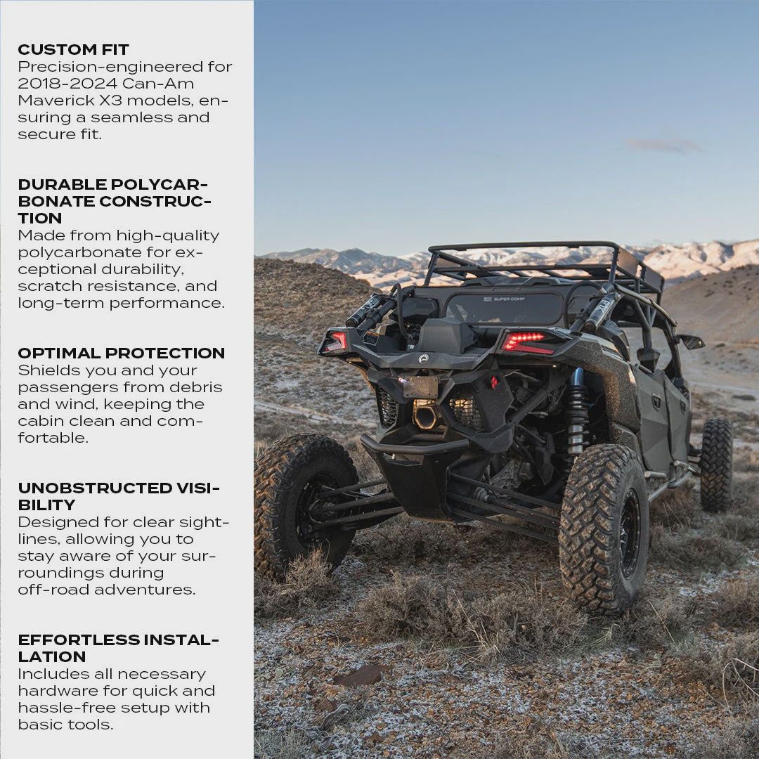 Can-Am Maverick X3 Rear Windshield